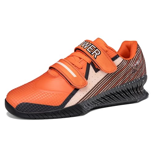 JiuQing Herren Kniebeugenschuhe Fitness Kreuzheben Gewichtheben Schuhe Flache Weiche Cross-Trainingsschuhe,Orange,45 EU JiuQing Herren Kniebeugenschuhe Fitness Kreuzheben Gewichtheben Schuhe Flache Weiche Cross-Trainingsschuhe,Orange,45 EU von JiuQing