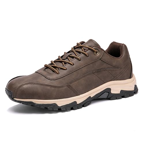 JiuQing Herren Low Rise Wanderschuhe Leder Wasserdicht Trail Camping Walking Sneakers,Braun,43 EU JiuQing Herren Low Rise Wanderschuhe Leder Wasserdicht Trail Camping Walking Sneakers,Braun,43 EU von JiuQing