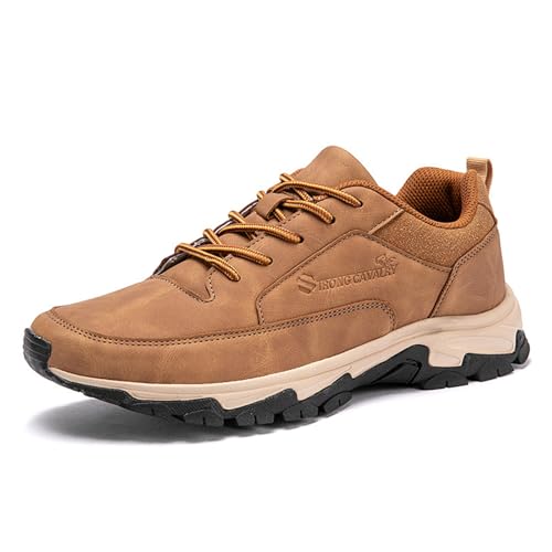 JiuQing Herren Low Rise Wanderschuhe Wasserdicht Trail Running Outdoor Leder Walking Sneakers,Gelb,45 EU JiuQing Herren Low Rise Wanderschuhe Wasserdicht Trail Running Outdoor Leder Walking Sneakers,Gelb,45 EU von JiuQing