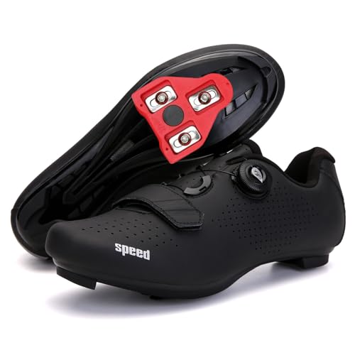 JiuQing Herren-Rennradschuhe Indoor-Fahrradschuhe Kompatibel Mit Peloton SPD Delta Cleats Fahrrad-Reitschuhe,Schwarz,47 EU JiuQing Herren-Rennradschuhe Indoor-Fahrradschuhe Kompatibel Mit Peloton SPD Delta Cleats Fahrrad-Reitschuhe,Schwarz,47 EU von JiuQing