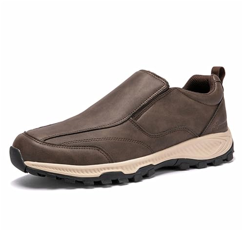 JiuQing Herren Slip-On Wanderschuhe Low Rise Trail Running Camping Sneakers Leichte Outdoor,Braun,41 EU JiuQing Herren Slip-On Wanderschuhe Low Rise Trail Running Camping Sneakers Leichte Outdoor,Braun,41 EU von JiuQing