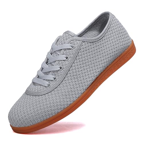JiuQing Herren Tai Chi Schuhe Kung Fu Kampfsport Cross-Trainingsschuhe Barfuß Mesh Fitness Walking Schuhe,Grau,36 EU JiuQing Herren Tai Chi Schuhe Kung Fu Kampfsport Cross-Trainingsschuhe Barfuß Mesh Fitness Walking Schuhe,Grau,36 EU von JiuQing