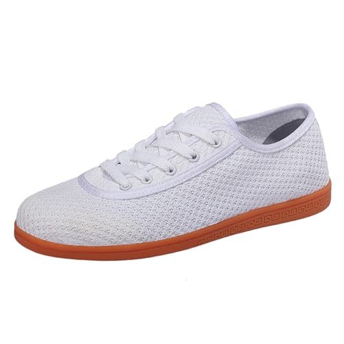 JiuQing Herren Tai Chi Schuhe Kung Fu Kampfsport Cross-Trainingsschuhe Barfuß Mesh Fitness Walking Schuhe,Weiß,41 EU JiuQing Herren Tai Chi Schuhe Kung Fu Kampfsport Cross-Trainingsschuhe Barfuß Mesh Fitness Walking Schuhe,Weiß,41 EU von JiuQing