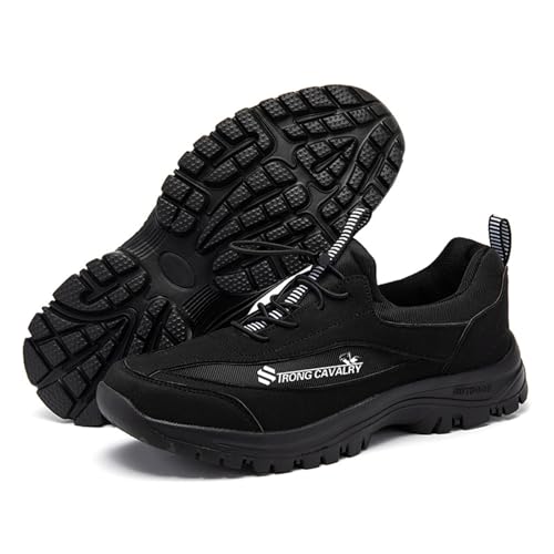 JiuQing Herren Trekking Wanderschuhe Low Rise Slip-On Wildleder Walking Trail Sneakers,Schwarz,39 EU JiuQing Herren Trekking Wanderschuhe Low Rise Slip-On Wildleder Walking Trail Sneakers,Schwarz,39 EU von JiuQing