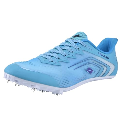 JiuQing Spikes Sprint Schuhe Männer Frauen Leichtathletik Schuhe Springen Racing Sneakers Stollen,Blau,35 EU von JiuQing