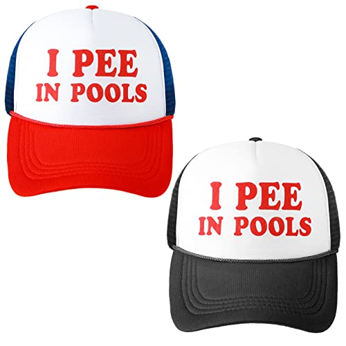 Jiuguva 2 Stück Lustige Trucker Cap I Pee in Pools Hut Amerikanische Flagge Hut Retro Lustige Baseballkappe Verstellbare Mesh Erwachsene Hut, Schwarz, Rot mit Marineblau, 0 Jiuguva 2 Stück Lustige Trucker Cap I Pee in Pools Hut Amerikanische Flagge Hut Retro Lustige Baseballkappe Verstellbare Mesh Erwachsene Hut, Schwarz, Rot mit Marineblau, 0 von Jiuguva