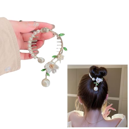 Haarklammer damen kamelienblüten perle damen metall blume haarspangen für dickes stück große fleischballkopf haarklammer Haarklammer damen kamelienblüten perle damen metall blume haarspangen für dickes stück große fleischballkopf haarklammer von Jiujiutu