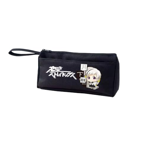 Jiumaocleu Anime BSD Federmäppchen für Jungen/Mädchen, Nakahara Chuuya/Dazai Osamu Figuren, Doppelschichtiges Federmäppchen, Ranpo Edogawa High School Federmäppchen für Schüler, 21 x 4,7 x 9,5 cm von Jiumaocleu
