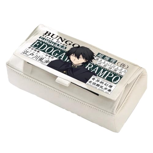 Jiumaocleu Anime Dazai Osamu Federmäppchen Nakahara Chuuya Stifttasche für Jungen und Mädchen, BSD-Figur Dazai Osamu Federmäppchen, doppellagig, Schreibwaren für Studenten, 22 x 11 x 10 cm von Jiumaocleu