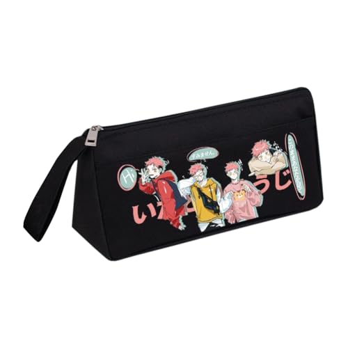 Jiumaocleu Anime JJK Federmäppchen Gojo Satoru/Itadori Yuji Anime Fushigura Megumi Stifttasche 20 x 6 x 10 cm großes Fassungsvermögen High School Federmäppchen für Schüler, Typ 11, 20*6*10cm von Jiumaocleu