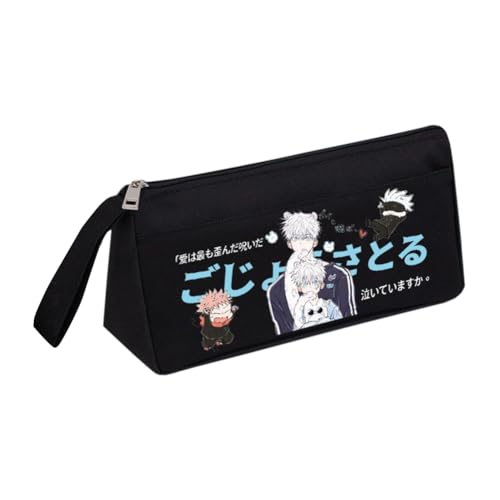 Jiumaocleu Anime JJK Federmäppchen Gojo Satoru/Itadori Yuji Anime Fushigura Megumi Stifttasche 20 x 6 x 10 cm großes Fassungsvermögen High School Federmäppchen für Schüler, Typ 8, 20*6*10cm von Jiumaocleu