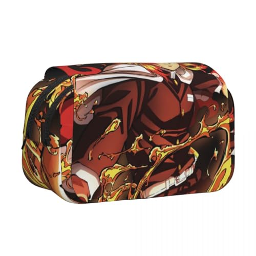 Jiumaocleu Anime Kimetsu no Yaiba Federmäppchen – Kamado Nezuko/Kamado Tanjiro Stifttasche, 21 x 7,5 x 10 cm, großes Fassungsvermögen, doppellagig, Reißverschluss, Schreibwaren-Tasche für Jungen und von Jiumaocleu