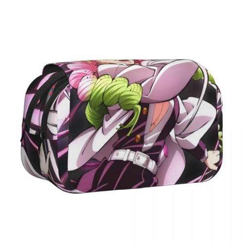 Jiumaocleu Anime Kimetsu no Yaiba Federmäppchen – Kamado Nezuko/Kamado Tanjiro Stifttasche, 21 x 7,5 x 10 cm, großes Fassungsvermögen, doppellagig, Reißverschluss, Schreibwaren-Tasche für Jungen und von Jiumaocleu