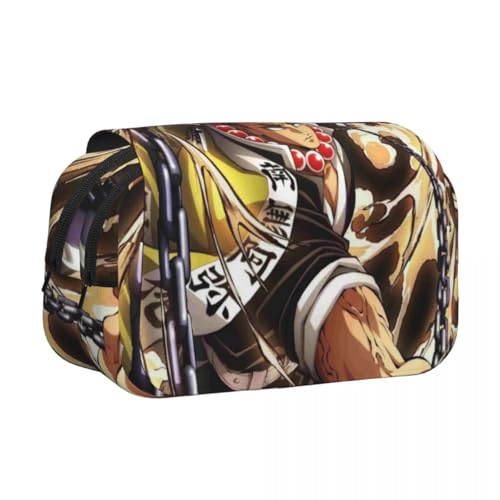 Jiumaocleu Anime Kimetsu no Yaiba Federmäppchen – Kamado Nezuko/Kamado Tanjiro Stifttasche, 21 x 7,5 x 10 cm, großes Fassungsvermögen, doppellagig, Reißverschluss, Schreibwaren-Tasche für Jungen und von Jiumaocleu