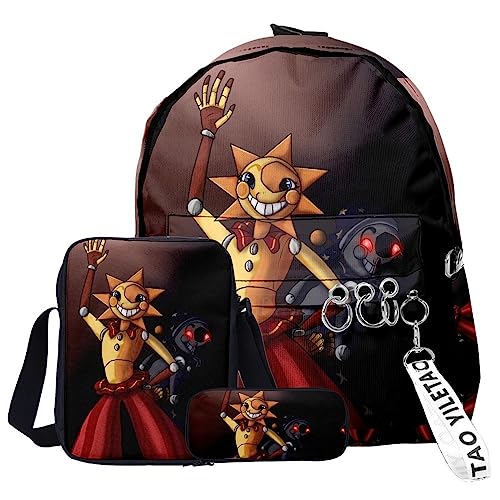 Jiumaocleu Anime-Rucksack, dreiteiliges Set, Anime-Federmäppchen + Schultertasche + Rucksack, 3D-Druck, Cartoon-Schreibwaren-Tasche für Kinder und Teenager, 3-teilig, Typ 9, Lässiger Tagesrucksack Jiumaocleu Anime-Rucksack, dreiteiliges Set, Anime-Federmäppchen + Schultertasche + Rucksack, 3D-Druck, Cartoon-Schreibwaren-Tasche für Kinder und Teenager, 3-teilig, Typ 9, Lässiger Tagesrucksack von Jiumaocleu
