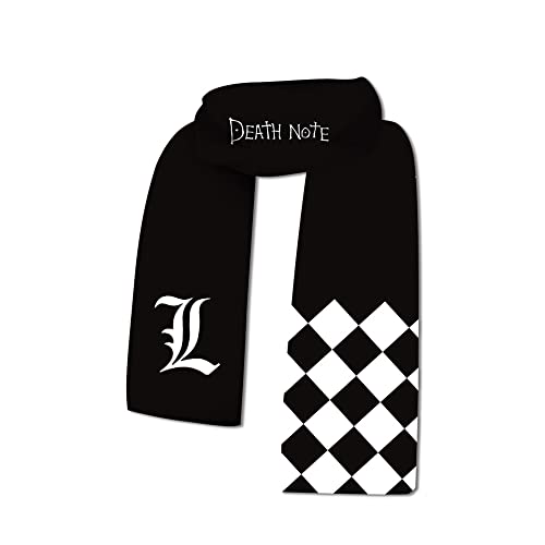 Jiumaocleu Death Note Schal Anime Merch weicher warmer Plüschschal doppelseitig bedruckte Schals für Frauen Kinde von Jiumaocleu