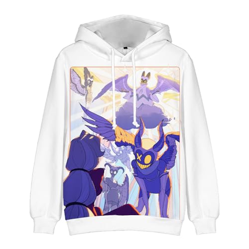 Jiumaocleu Hazbin Hotel Hoodie Sweatshirt Anime Alastor Cosplay Kostüm Langarm Pullover Kapuzenpullover Kordelzug Sweatshirt mit Fronttasche Tops XXS-4XL, Typ 5, L von Jiumaocleu