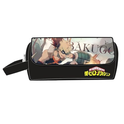 Jiumaocleu MHA Anime Federmäppchen Midoriya Izuku Cartoon Federmäppchen Anime Kinder Stifttasche Große Kapazität Stifttasche Schreibwaren Organizer für Schüler, Typ 3, 20.5cm*5.5cm*9.5cm von Jiumaocleu