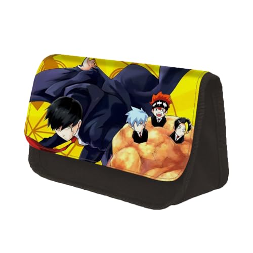 Jiumaocleu Mashle: Magic and Muscles Federmäppchen, Mash Burnedead Federmäppchen, große Kapazität, Anime-Schreibwaren-Tasche, Doppelreißverschluss, tragbarer Schreibtisch-Organizer für Studenten, von Jiumaocleu
