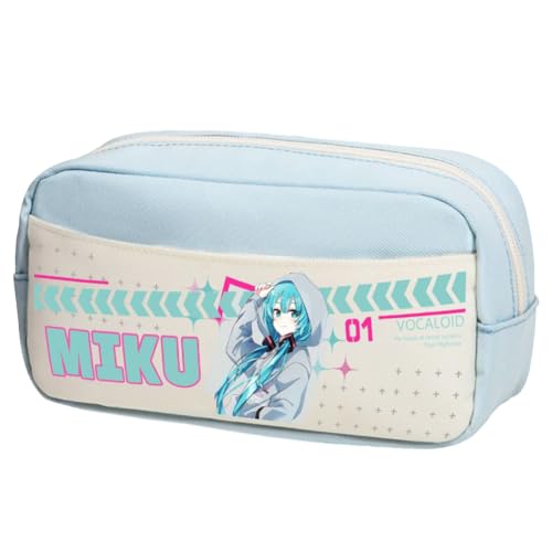 Jiumaocleu Miku Federmäppchen, niedliche Cartoon-Tasche, Miku-Stifttasche, große Kapazität, Schreibwaren-Tasche, Reißverschluss, Schreibwarenetui für Schüler, Typ 17, 23cm*10cm*12cm, Schulranzen Jiumaocleu Miku Federmäppchen, niedliche Cartoon-Tasche, Miku-Stifttasche, große Kapazität, Schreibwaren-Tasche, Reißverschluss, Schreibwarenetui für Schüler, Typ 17, 23cm*10cm*12cm, Schulranzen von Jiumaocleu