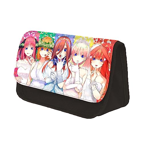 Jiumaocleu The Quintessential Quintuplets Federmäppchen, Anime, großes Federmäppchen, Stifteetui, Schreibwaren-Organizer, Nakano Ichika/Nin/Miku/Yotsuba/Itsuki Muster, Federtasche für Jungen und von Jiumaocleu