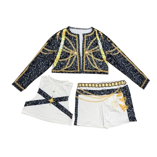 Jiumaocleu Zoey Kostüm Rumi Mira Cosplay | Zoey Cosplay Mira Kostüm für Kinder Verkleidung Komplettes Set Rollenspiel Outfits Halloween Dress Up für Mädchen von Jiumaocleu