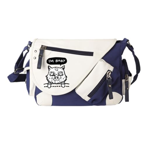 Kimetsu no Yaiba Crossbody Bag Anime Kochou Shinobu Rucksack Kamado Nezuko/Agatsuma Zen'itsu Figur Cartoon Schwarz Umhängetasche für Mädchen Comic Cosplay Anime Merch Geschenke, Typ 20, 32*11*26CM von Jiumaocleu