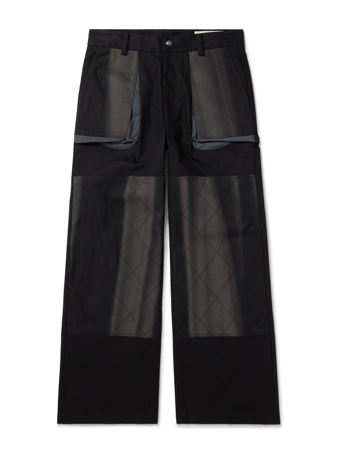 JiyongKim - Straight-Leg Layered Sun-Bleached Cotton-Canvas Trousers - Men - Black - S JiyongKim - Straight-Leg Layered Sun-Bleached Cotton-Canvas Trousers - Men - Black - S von JiyongKim