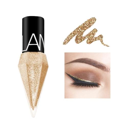 Glitter Eyeliner Flüssiger Lidschatten Perlglanz Diamant Make-up Pailletten Flüssiges Auge Feiner Mini Shi Pinsel Glatter Schatten Y1w8 Eyeliner von Jkapagzy