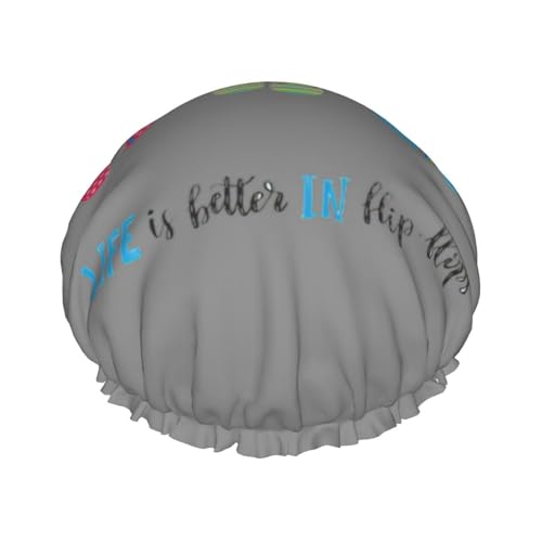 Flip Flops Kalligraphie Strand Schuhe Druck Vielseitiger Duschhut für Damen Herren Wiederverwendbar Leicht Weich Badehaube von Jkkghll