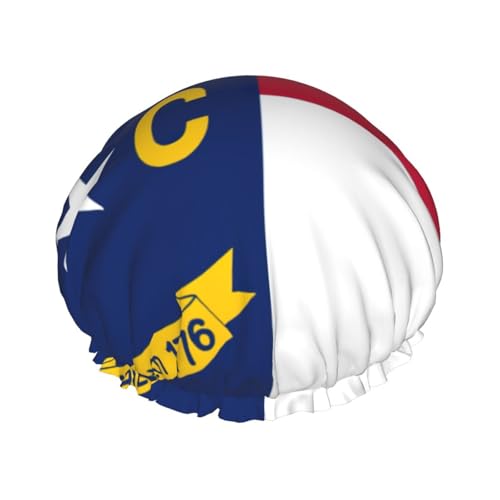 North Carolina Bundesstaatsflagge, vielseitiger Duschhut für Damen und Herren, wiederverwendbar, leicht, weich, Badekappe North Carolina Bundesstaatsflagge, vielseitiger Duschhut für Damen und Herren, wiederverwendbar, leicht, weich, Badekappe von Jkkghll