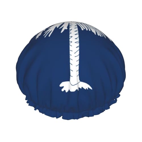 South Carolina Flagge, vielseitiger Duschhut für Damen und Herren, wiederverwendbar, leicht, weich, Badekappe South Carolina Flagge, vielseitiger Duschhut für Damen und Herren, wiederverwendbar, leicht, weich, Badekappe von Jkkghll