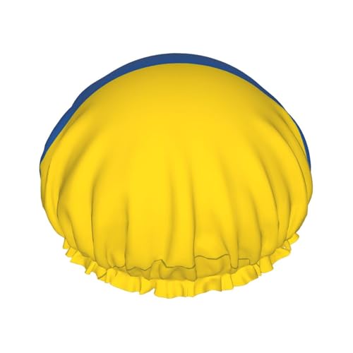 Vielseitiger Duschhut für Damen und Herren, Motiv: Flagge der Ukraine, wiederverwendbar, leicht, weich, Badekappe Vielseitiger Duschhut für Damen und Herren, Motiv: Flagge der Ukraine, wiederverwendbar, leicht, weich, Badekappe von Jkkghll