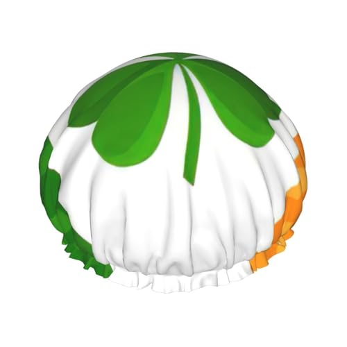 Vielseitiger Duschhut mit irischer Flagge, für Damen und Herren, wiederverwendbar, leicht, weich, Badekappe von Jkkghll