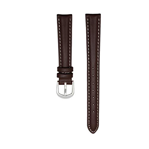 Jksdp Leder-Armband-12mm-20mm-Frauen Armband Plain Armbanduhr Band Kleiner Uhrenarmband Braun, Weiß, Silber,20mm von Jksdp