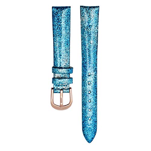 Jksdp Leder-Armband Frau Uhrenarmband-Armbanduhr Band Kleine Uhrenarmband 12mm-22mm Blaue Rose Gold,20mm von Jksdp