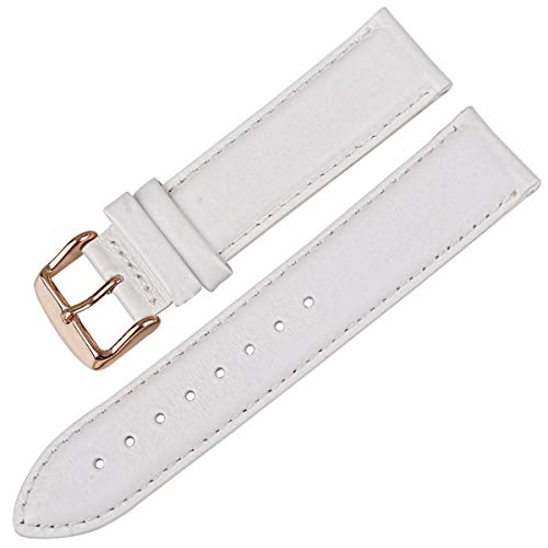 Jksdp Lederarmband Weiß Mit Rose Gold Schließe Uhrenarmband 16mm 17mm 18mm 20mm Uhrenarmband, weiß Rg, 14mm Jksdp Lederarmband Weiß Mit Rose Gold Schließe Uhrenarmband 16mm 17mm 18mm 20mm Uhrenarmband, weiß Rg, 14mm von Jksdp