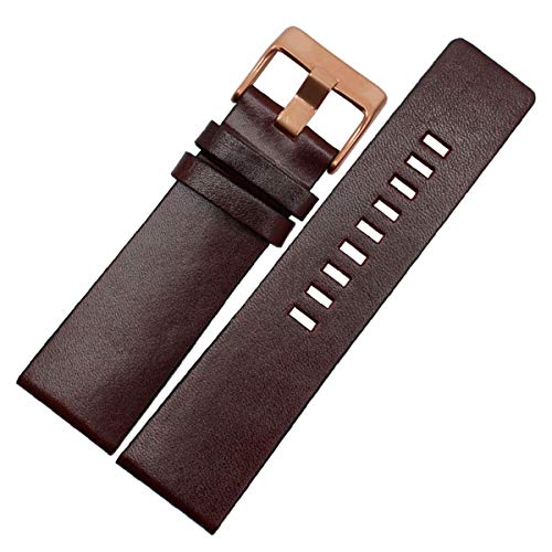 Lederband 22-30mm-Leder-Armband-Uhrenarmband-Uhrenarmband-Uhren Zubehör Dark Brown Rose,26mm von Jksdp