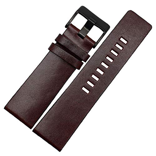 Lederband 22-30mm-Leder-Armband-Uhrenarmband-Uhrenarmband-Uhren Zubehör Dunkelbraun Schwarz,22mm von Jksdp