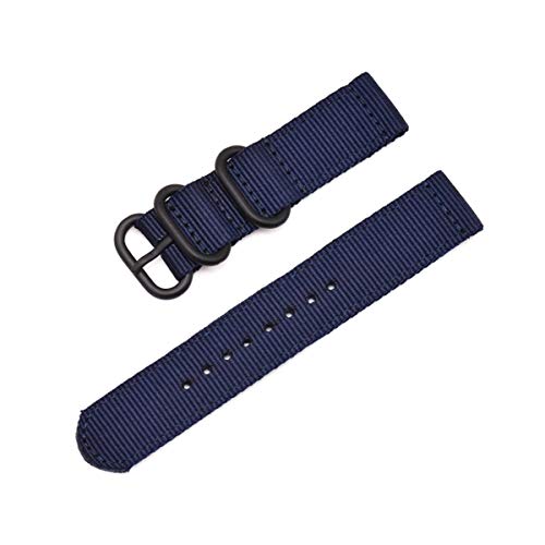 Nylon Uhrenarmband 18mm 20mm 22mm 24mm Ring Buckle Strap Quick Release ersetzen Armband Blue B,18mm von Jksdp