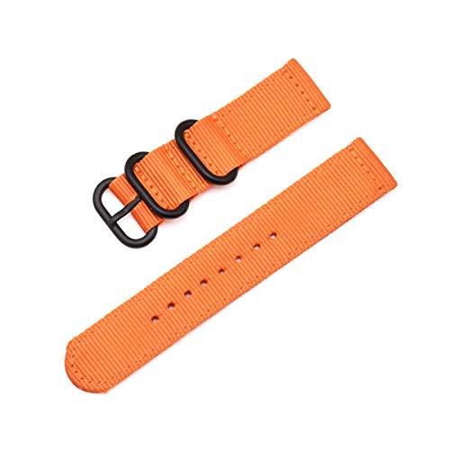 Nylon Uhrenarmband 18mm 20mm 22mm 24mm Ring Buckle Strap Quick Release ersetzen Armband Orange B,18mm von Jksdp