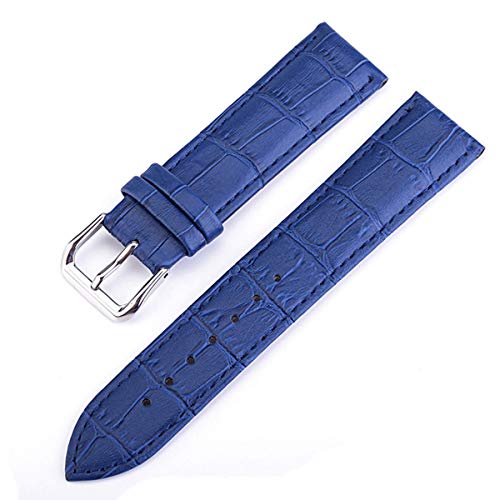 Uhrenarmband-Gurt-Frau Uhrenarmbänder Lederarmband Uhrenarmband 10 24mm Mehrfarbenuhrenarmbänder, Blau, 12mm von Jksdp