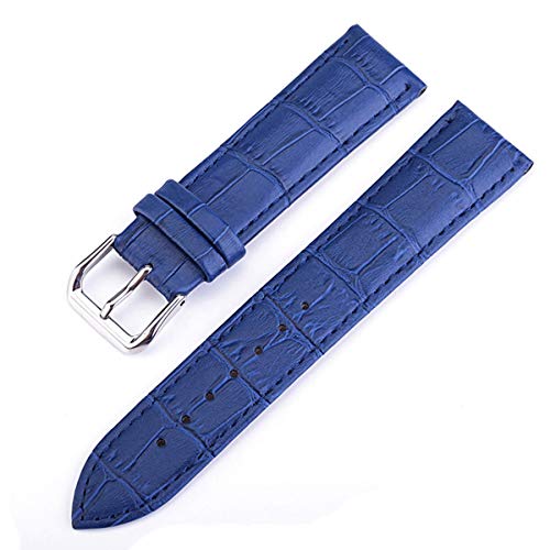 Uhrenarmband-Gurt-Frau Uhrenarmbänder Lederarmband Uhrenarmband 10 24mm Mehrfarbenuhrenarmbänder, Blau, 15mm von Jksdp