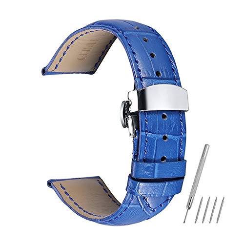 HommomH Uhrenzubehör 14-18mm 19mm 20mm 21mm 22mm 24mm Leder Uhrenarmband-Bügel Blau,14mm HommomH Uhrenzubehör 14-18mm 19mm 20mm 21mm 22mm 24mm Leder Uhrenarmband-Bügel Blau,14mm von HommomH
