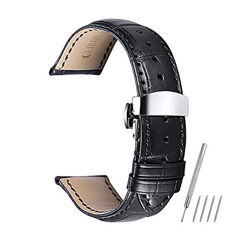 Jksdp Uhrenzubehör 14-18mm 19mm 20mm 21mm 22mm 24mm Leder Uhrenarmband-Bügel Schwarz,16mm Jksdp Uhrenzubehör 14-18mm 19mm 20mm 21mm 22mm 24mm Leder Uhrenarmband-Bügel Schwarz,16mm von HommomH