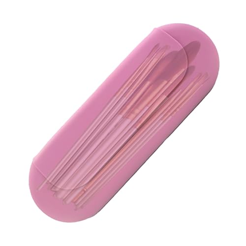 Jlkegfdf Reise-Make-up-Pinselhalter, tragbare Kosmetiktasche, Make-up-Pinseltasche, Kosmetikpinselhalter, Make-up-Tasche, Make-up-Organizer, Kosmetiktasche für Reisen, violett, Refer to description von Jlkegfdf