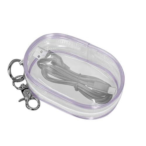 Jlkegfdf Transparente Kabelaufbewahrungstasche | Transparente tragbare Kopfhörer-Aufbewahrungsbox – Handy-Ladegerät-Aufbewahrungs-Organizer, multifunktionale Aufbewahrungstasche, tragbare von Jlkegfdf