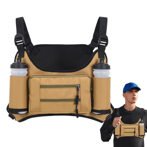 Brusttasche – Herren-Wanderrucksack, Outdoor-Aufbewahrungstasche, mehrere Taschen, langlebige Brusttasche mit verstellbaren Trägern, wasserdichte Brusttasche, Mehrzweck-Brusttasche für Klettern Brusttasche – Herren-Wanderrucksack, Outdoor-Aufbewahrungstasche, mehrere Taschen, langlebige Brusttasche mit verstellbaren Trägern, wasserdichte Brusttasche, Mehrzweck-Brusttasche für Klettern von Jlobnyiun
