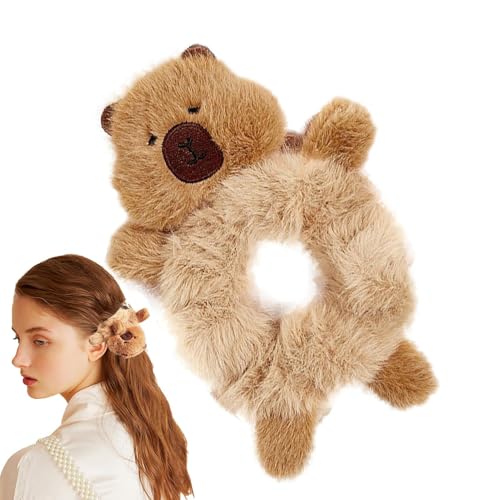 Capybara Hair Clip - Plüschkrawatten, Fuzzy -Tierklammern, süße Klemmen, weiche Accessoires, entzückende Styling -Stifte | Perfekt für dicke dünne Haare Frauen Mädchen tägliche Partyreisen Outfits ver von Jlobnyiun