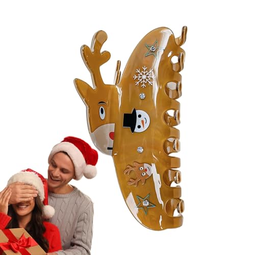 Dicke Haarspange, Haarspange – Strass Haarspange Dicke Haarspange Weihnachten Haarspange | Niedliche Haar-Accessoires für Frauen Weihnachtszubehör für von Jlobnyiun